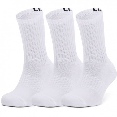Under armour core crew socks 3 pack white 1358345 100