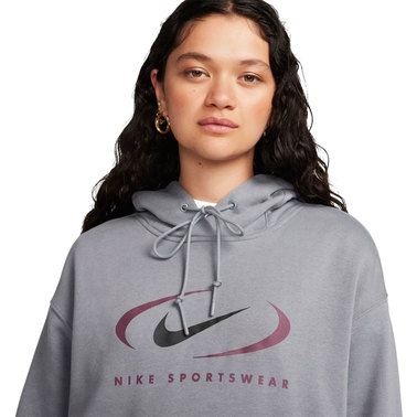 Nike sportswear fleece oversized pullover hoodie swsh women fn7698 084 4