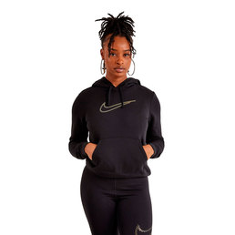 Nike sportswear club fleece shine pullover hoodie women fb8763 010 1